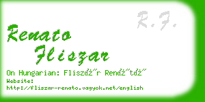 renato fliszar business card